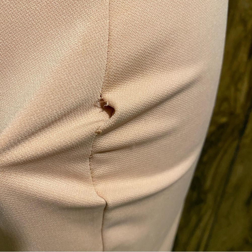 Nude One Shoulder Side Split Cocktail Party Bandage Dress - Picture 8 of 10